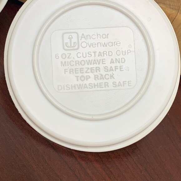 BOWLS - 3 Lot Anchor Hocking Clear Glass Custard Cups & lids, Ramkins 6oz 1034 - Picture 2 of 13